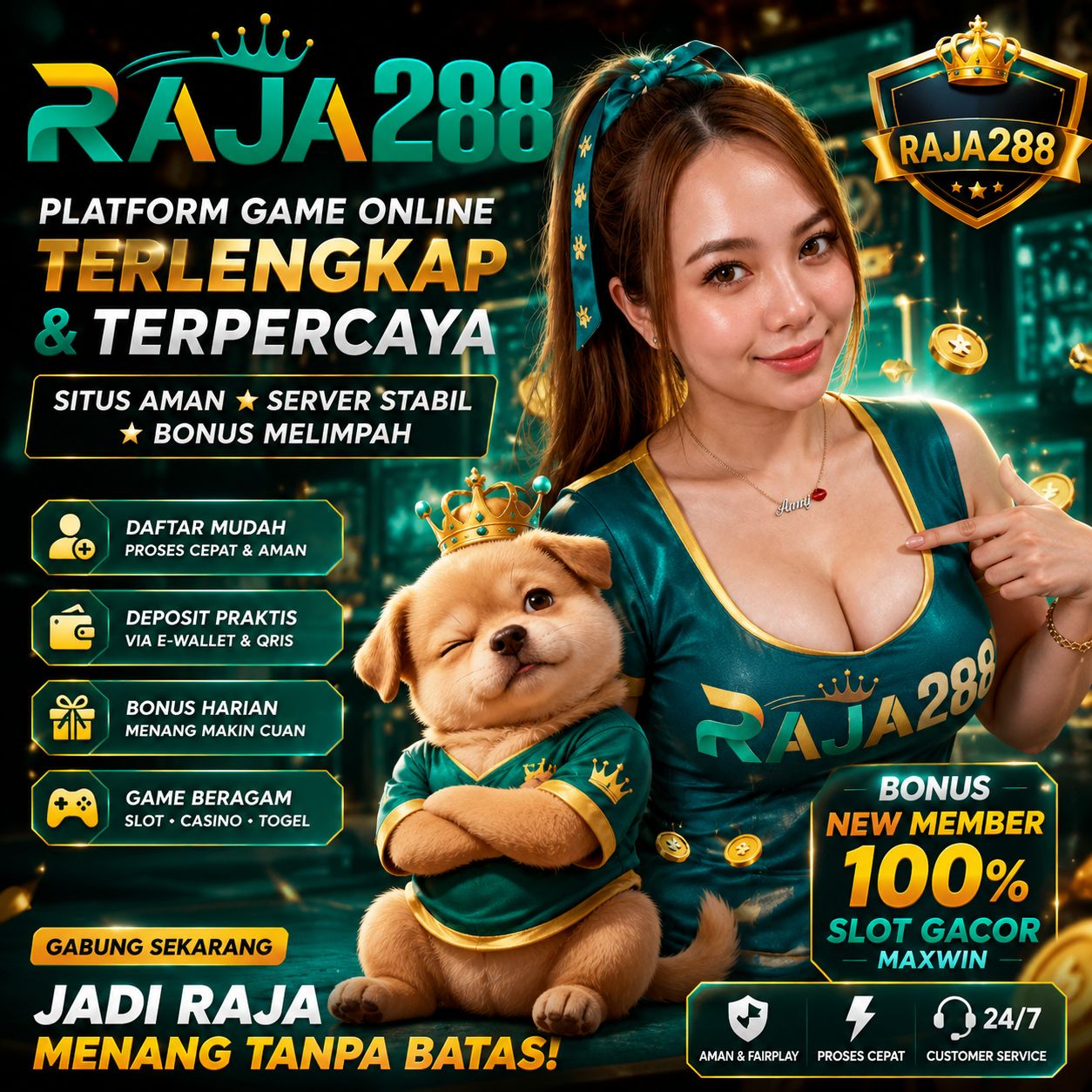 RAJA288 Link Daftar Game Online Terbaik Indonesia